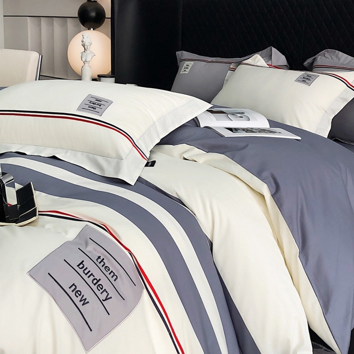 91家纺网 家纺一手货源 找家纺 卡姿家纺 2024春夏轻奢刺绣系列四件套— 汤姆 汤姆白