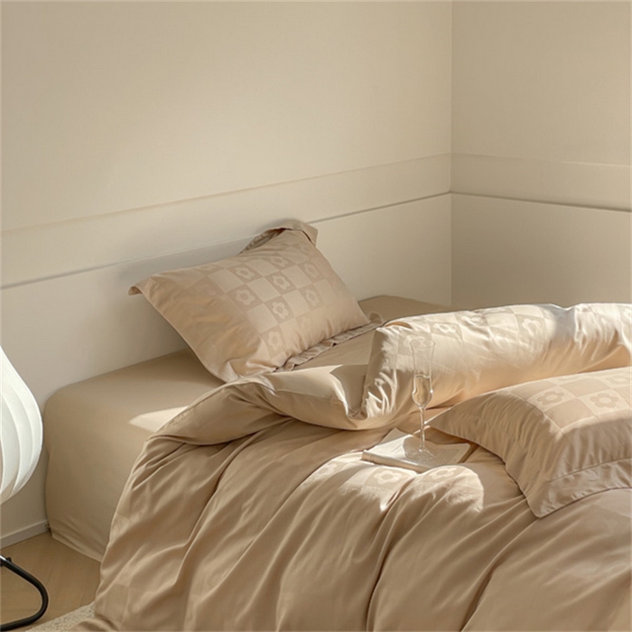 91家纺网 家纺一手货源 找家纺 涵宸 2024新款全棉大提花系列四件套 欧若拉-金