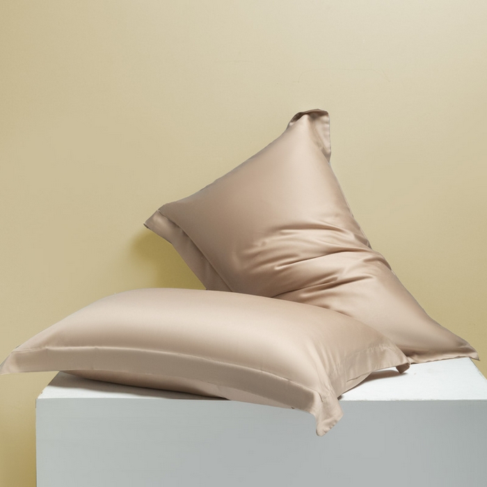 91家纺网 家纺一手货源 找家纺 涵宸 2024新款兰精天丝棉纯色单品-枕套 枕套-奶茶杏