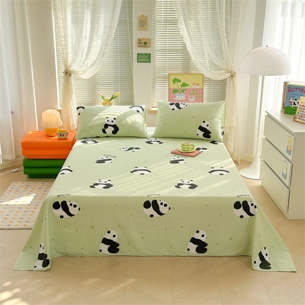 91家纺网 家纺一手货源 找家纺 寻米 2024新款纯棉正宗13070印花小清新系列-单床单 爱你熊