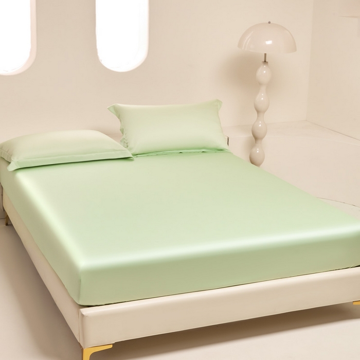 91家纺网 家纺一手货源 找家纺 涵宸 2024新款兰精天丝棉纯色单品-床笠 床笠-柠檬绿