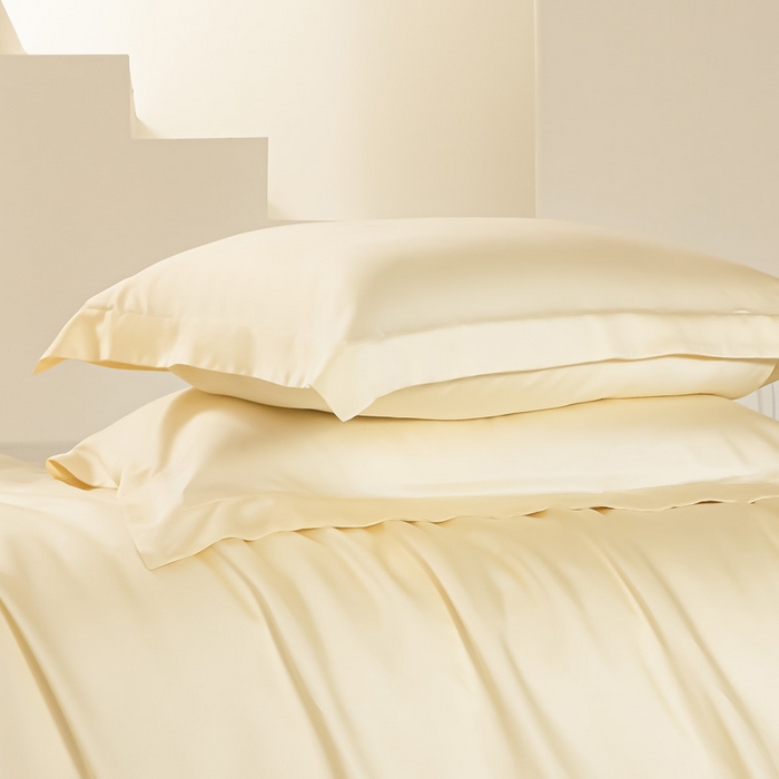 91家纺网 家纺一手货源 找家纺 涵宸 2024新款兰精天丝棉纯色单品-枕套 枕套-雪梨