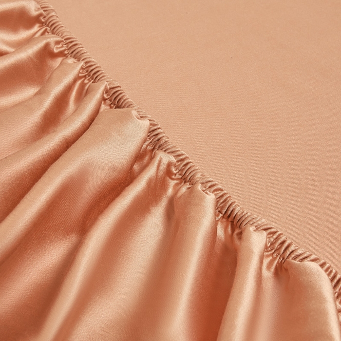 91家纺网 家纺一手货源 找家纺 涵宸 2024新款兰精天丝棉纯色单品-床笠 床笠-焦糖