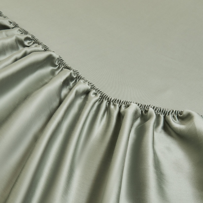 91家纺网 家纺一手货源 找家纺 涵宸 2024新款兰精天丝棉纯色单品-床笠 床笠-赛琳绿