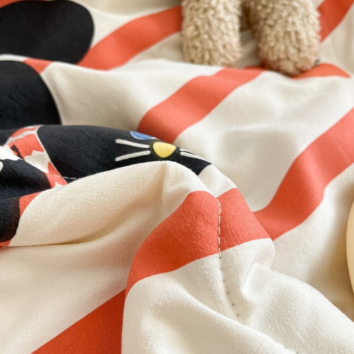 91家纺网 家纺一手货源 找家纺 美派 2024新款A类水洗邹邹纱空调被夏凉被夏被 红小喵