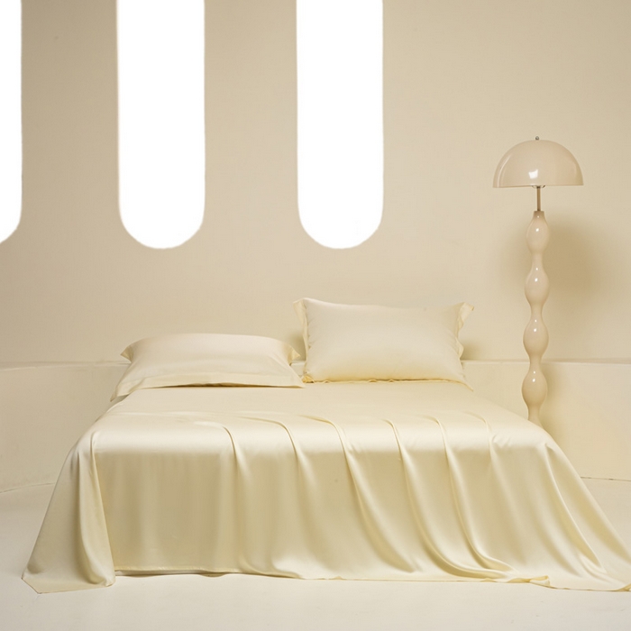 91家纺网 家纺一手货源 找家纺 涵宸 2024新款兰精天丝棉纯色单品-床单 床单-雪梨