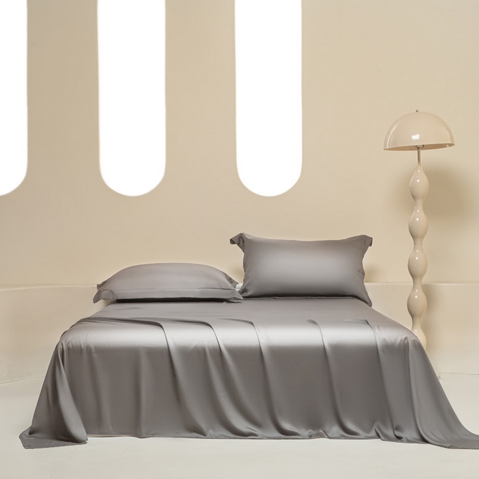 91家纺网 家纺一手货源 找家纺 涵宸 2024新款兰精天丝棉纯色单品-床单 床单-星夜灰