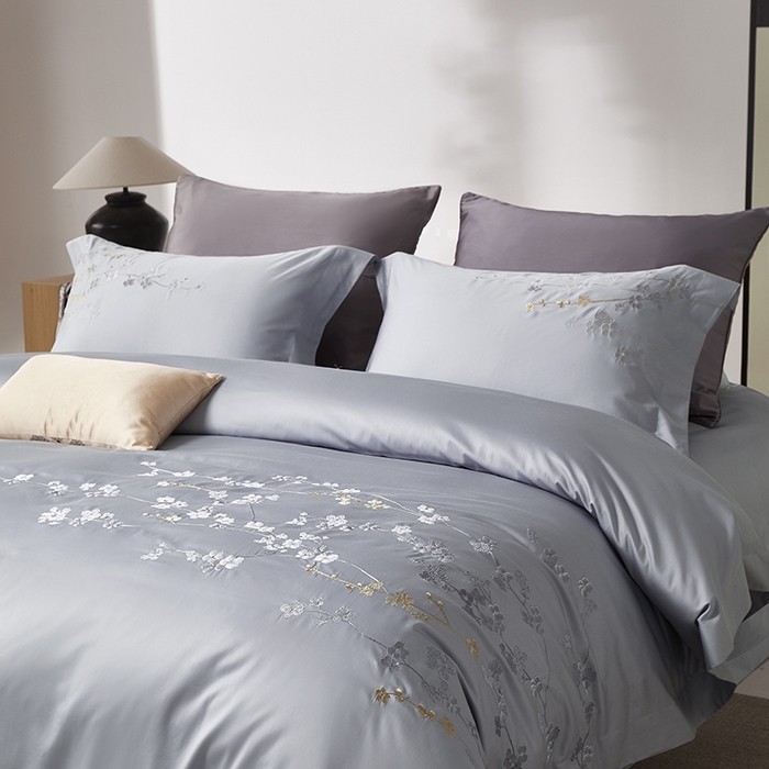 91家纺网 家纺一手货源 找家纺 爱情故事 100支春夏新品四件套 春色-灰