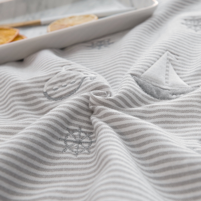 91家纺网 家纺一手货源 找家纺 朴尔2024经典六层纱布全棉毛巾被系列-朴尔经典款常年备货 小帆船