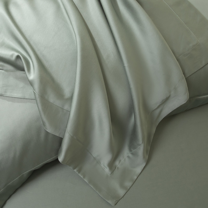 91家纺网 家纺一手货源 找家纺 涵宸 2024新款兰精天丝棉纯色单品-床单 床单-赛琳绿