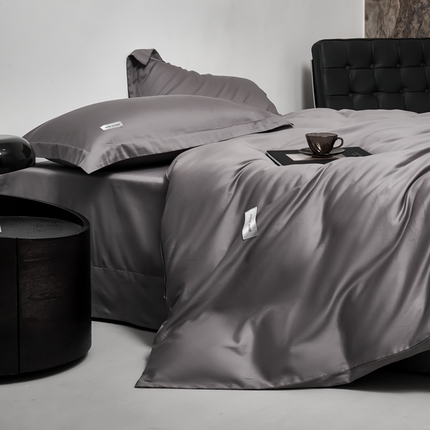 91家纺网 家纺一手货源 找家纺 （总）秀色家纺 2025新款60支贡缎新疆长绒棉全棉纯棉三件套轻奢床品床单床笠被套床上四件套