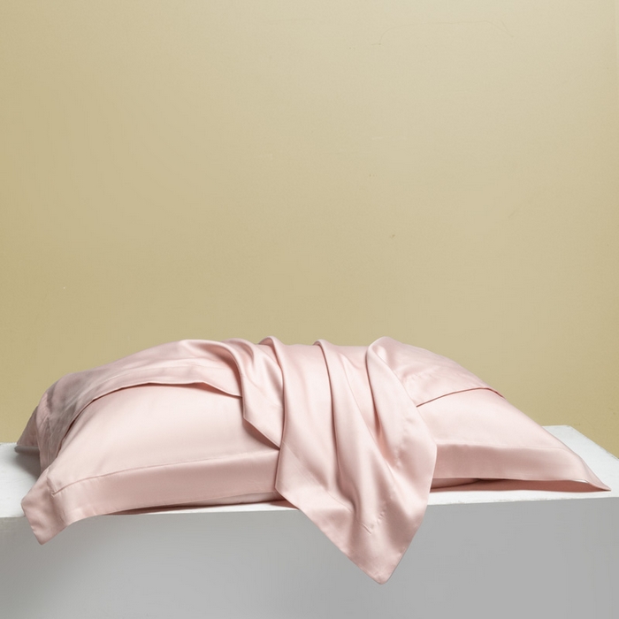 91家纺网 家纺一手货源 找家纺 涵宸 2024新款兰精天丝棉纯色单品-枕套 枕套-玫瑰粉