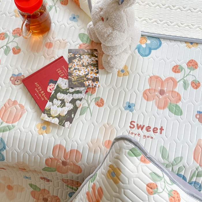 91家纺网 家纺一手货源 找家纺 慕尚家纺 2025新款ms乳胶圆网花色乳胶凉席 秘境