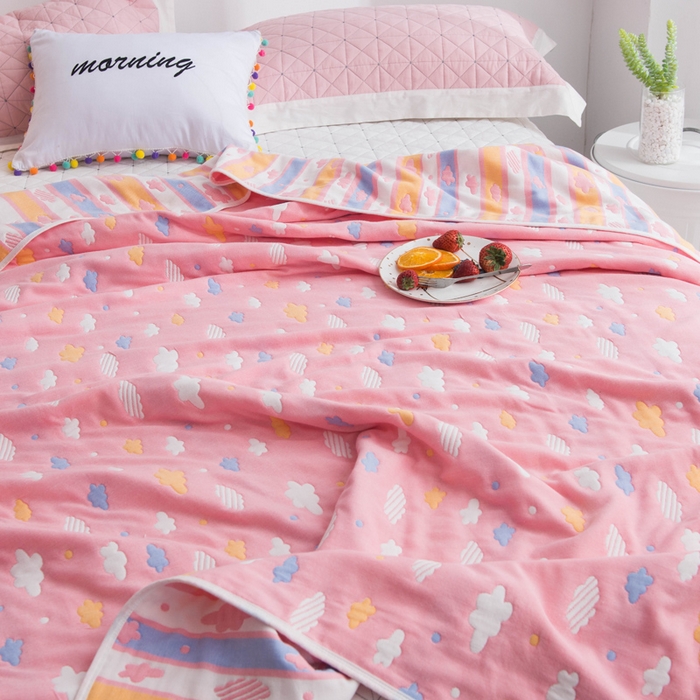 91家纺网 家纺一手货源 找家纺 （总）朴尔 2024全尺寸经典六层纱布全棉毛巾被系列-朴尔经典款常年备货