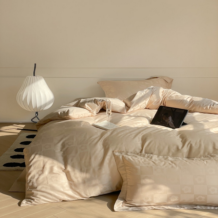 91家纺网 家纺一手货源 找家纺 涵宸 2024新款全棉大提花系列四件套 欧若拉-金