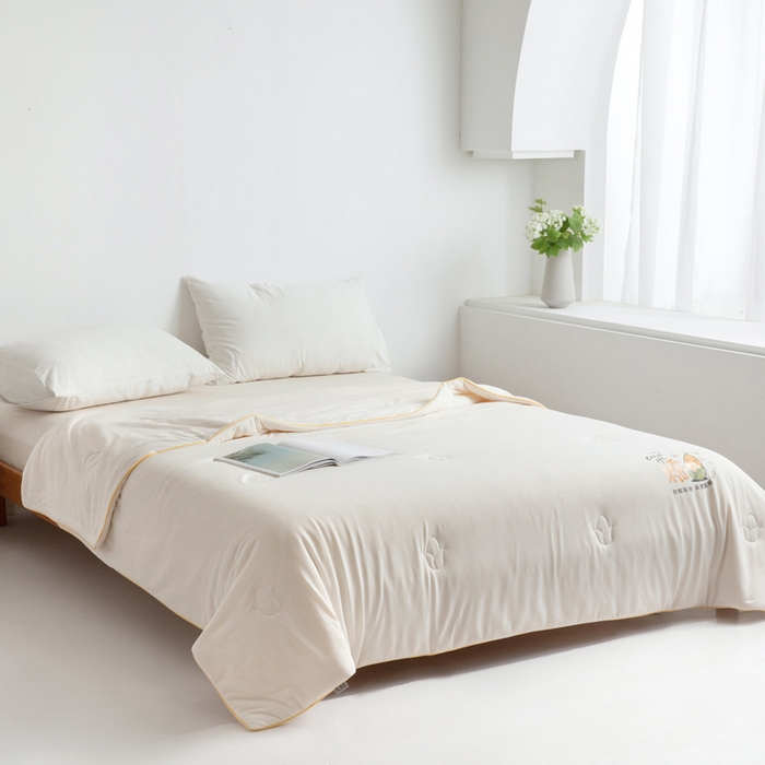 91家纺网 家纺一手货源 找家纺 慕尚家纺 2025新款针织玉米被夏被 玉米糯糯白