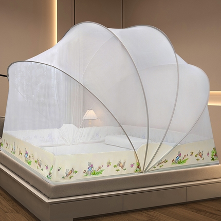 91家纺网 家纺一手货源 找家纺 （总）都市缘蚊帐 2024新款网红暖色系升级太空顶便携免安装大空间懒人折叠蚊帐