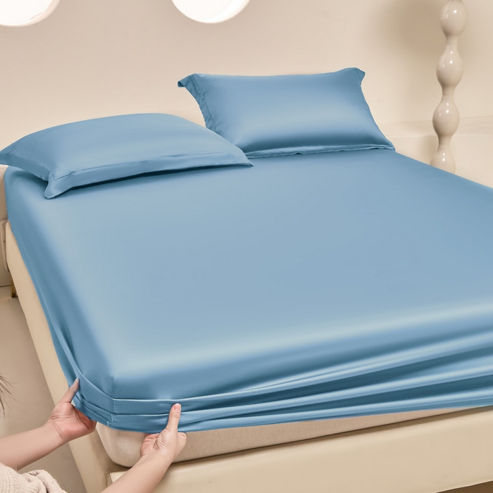 91家纺网 家纺一手货源 找家纺 涵宸 2024新款兰精天丝棉纯色单品-床笠 床笠-星耀兰