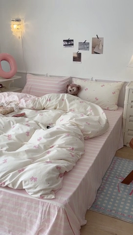 91家纺网 家纺一手货源 找家纺 （总）昔可家纺 2024心动蝴蝶结系列四件套