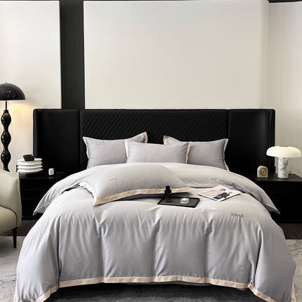 若未家居 2025新款50支天丝棉四季款四件套 薄雾灰