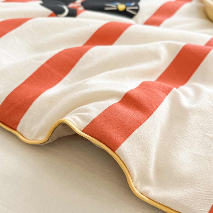 91家纺网 家纺一手货源 找家纺 美派 2024新款A类水洗邹邹纱空调被夏凉被夏被 红小喵