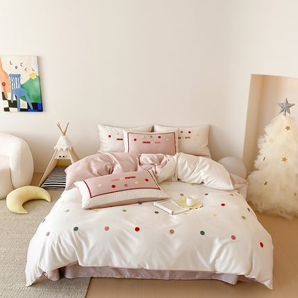 时亿家居  2024新款天丝棉四件套-彩虹糖 彩虹糖
