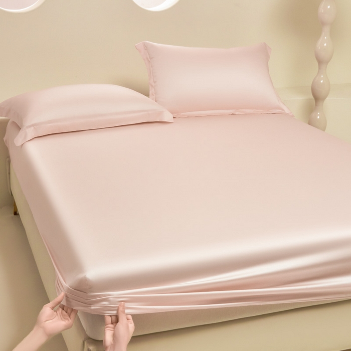 91家纺网 家纺一手货源 找家纺 涵宸 2024新款兰精天丝棉纯色单品-床笠 床笠-肉桂粉