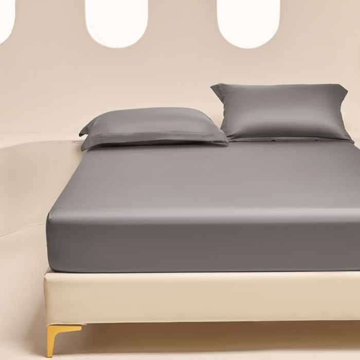 91家纺网 家纺一手货源 找家纺 涵宸 2024新款兰精天丝棉纯色单品-床笠 床笠-星夜灰