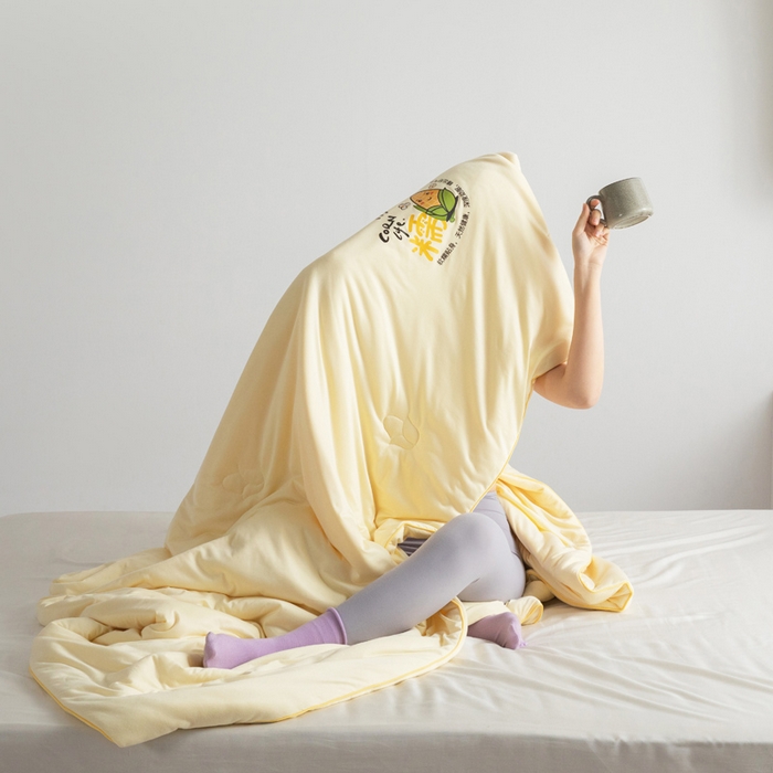 91家纺网 家纺一手货源 找家纺 慕尚家纺 2025新款针织玉米被夏被 玉米糯糯黄