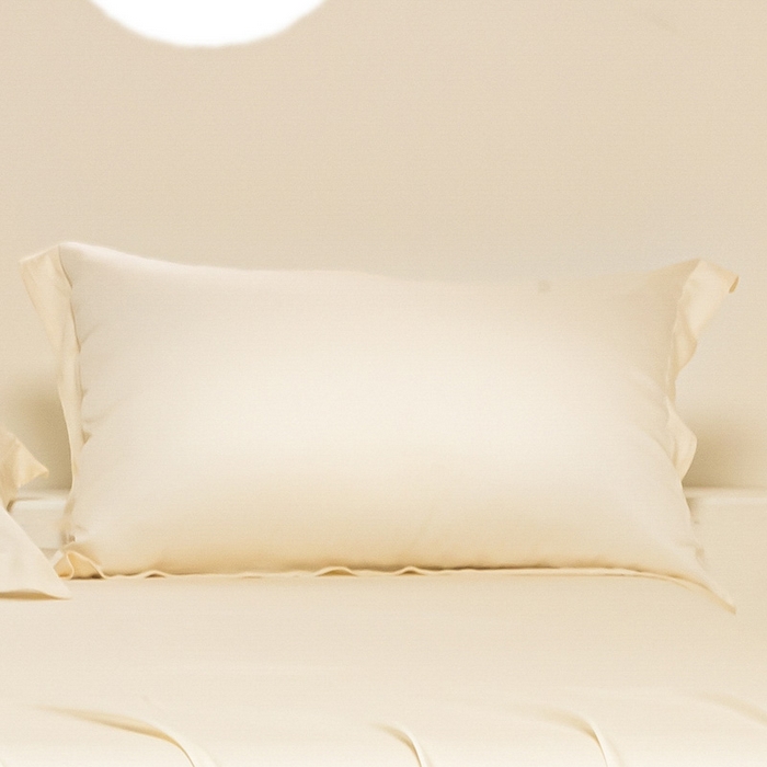 91家纺网 家纺一手货源 找家纺 涵宸 2024新款兰精天丝棉纯色单品-枕套 枕套-象牙白