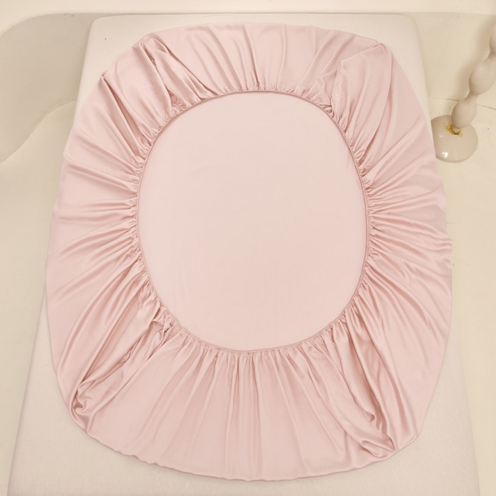 91家纺网 家纺一手货源 找家纺 涵宸 2024新款兰精天丝棉纯色单品-床笠 床笠-玫瑰粉