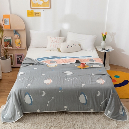 91家纺网 家纺一手货源 找家纺 （总）朴尔家纺-毛巾被 2024新款卡漫风格全棉六层纱毛巾被