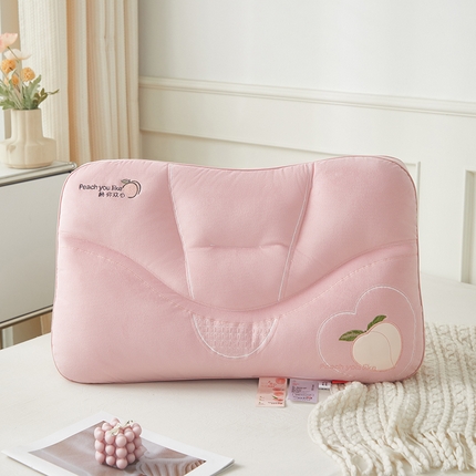 （总）歌历斯家纺 2024新款小米粒桃你欢心枕头枕芯