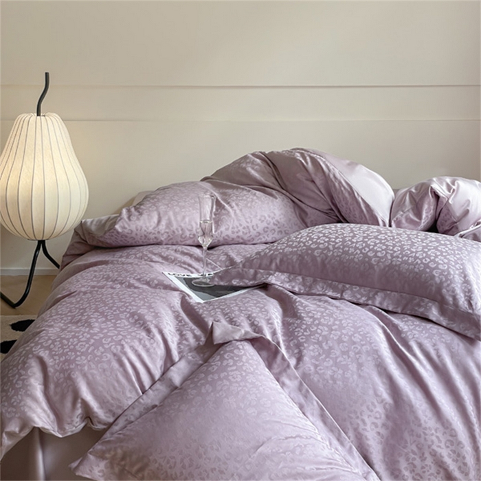 91家纺网 家纺一手货源 找家纺 涵宸 2024新款全棉大提花系列四件套 繁花之城-紫