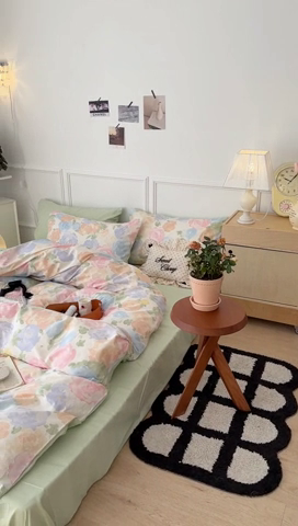 91家纺网 家纺一手货源 找家纺 昔可家纺 2024新款韩式混搭系列四件套 中古油画