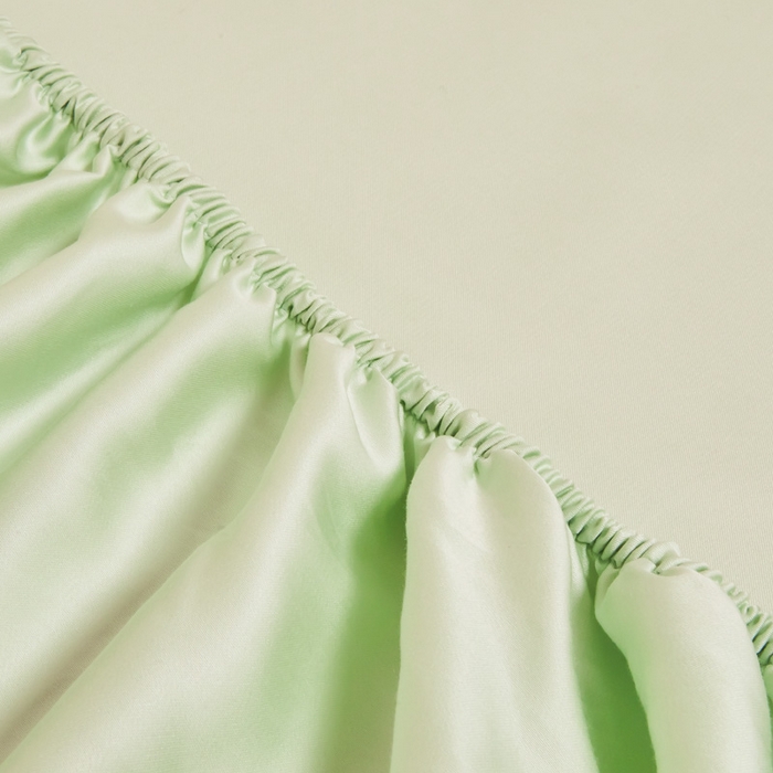 91家纺网 家纺一手货源 找家纺 涵宸 2024新款兰精天丝棉纯色单品-床笠 床笠-柠檬绿