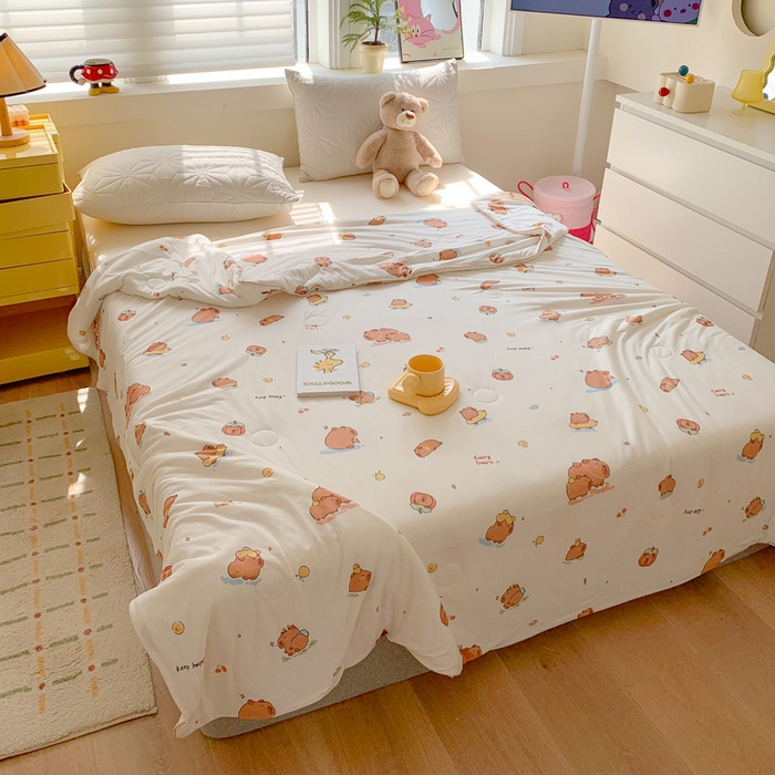 91家纺网 家纺一手货源 找家纺 （总）澳萝拉 2024新款A类针织印花夏被