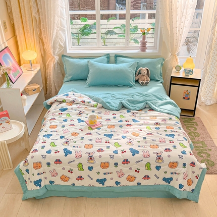 91家纺网 家纺一手货源 找家纺 （总）U被 2025新款水洗双层纱夏凉被子被芯