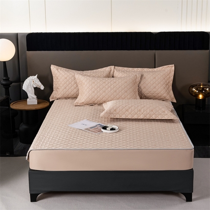 OL家纺 2024新款单品天丝纯色床笠 驼色