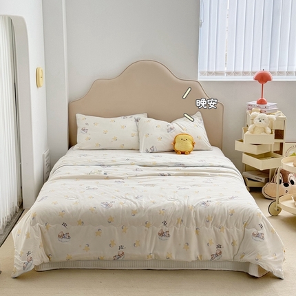 91家纺网 家纺一手货源 找家纺 芯氧 2024新款针织抗菌大豆夏被 晚安