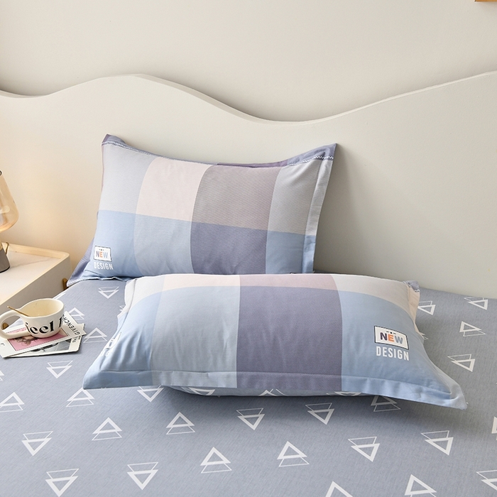 91家纺网 家纺一手货源 找家纺 珂博家纺 2024新款轻柔感全棉印花单品四件套系列-单床单单床笠 蓝调爵士