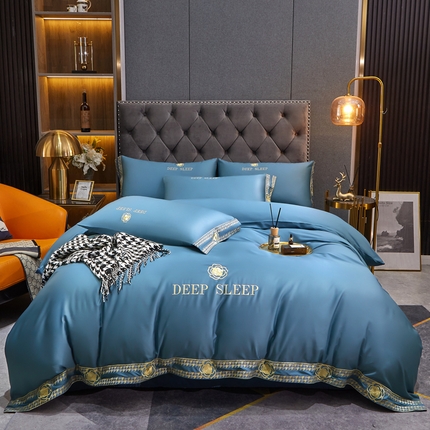 91家纺网 家纺一手货源 找家纺 （总）慕她家纺 慕她婚庆四件套全棉纯棉刺绣一花多色床上用品