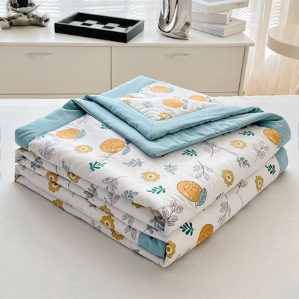 91家纺网 家纺一手货源 找家纺 鑫棉坊 2024新款水洗棉夏被 秘密花园