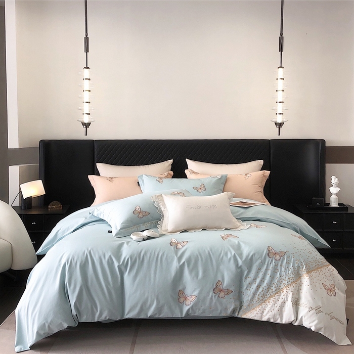 91家纺网 家纺一手货源 找家纺 2024春夏优雅刺绣—蝴蝶莎拉 蝴蝶莎拉绿