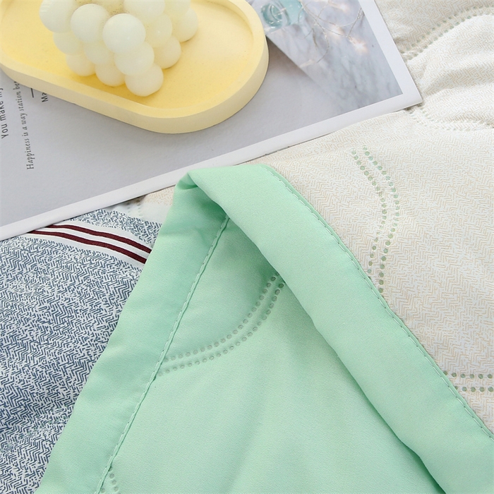 91家纺网 家纺一手货源 找家纺 爱派 2024直播爆款印花水洗棉夏被夏凉被空调被被子被芯 简约条纹