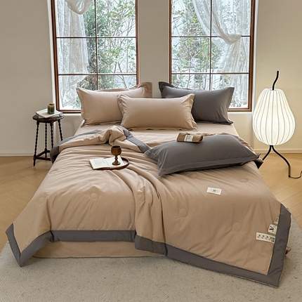 91家纺网 家纺一手货源 找家纺 （总）U被 2025新款水洗棉麻夏凉被-实拍图