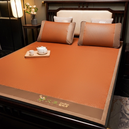 91家纺网 家纺一手货源 找家纺 （总）青雅席业 2025新款半包印尼藤艾草无纺布席