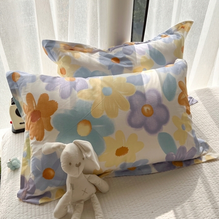 91家纺网 家纺一手货源 找家纺 （总）百寐 2024新款全棉碎花卡通信封开口宜家大枕套