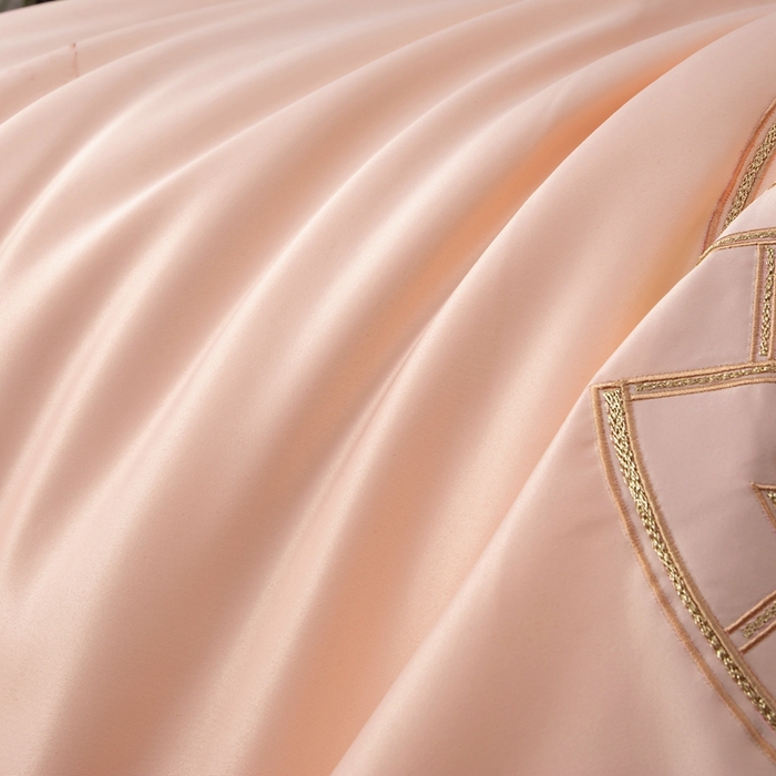 91家纺网 家纺一手货源 找家纺 慕她家纺 慕她婚庆四件套全棉纯棉刺绣一花多色床上用品 暗香 驼色