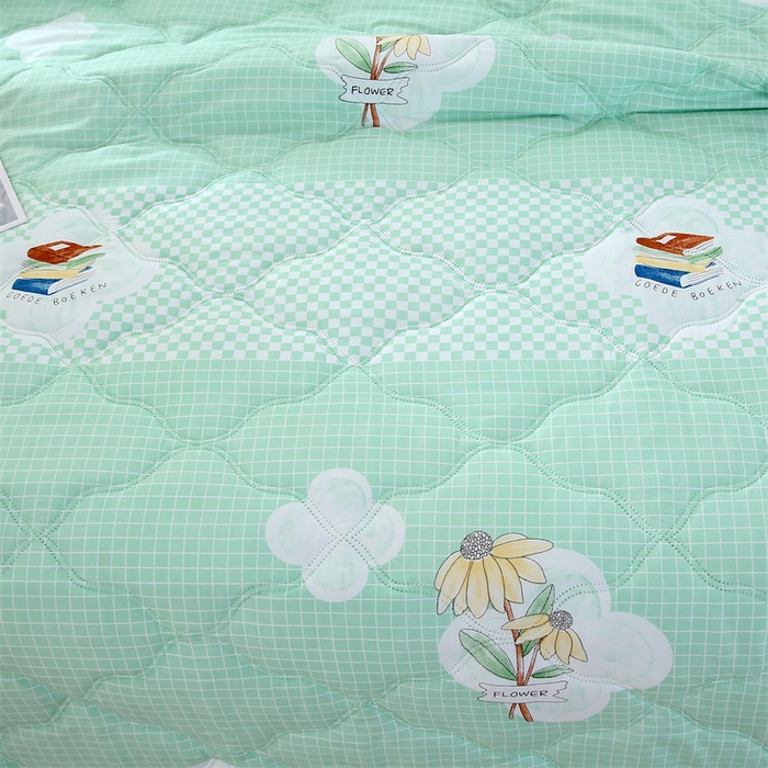 91家纺网 家纺一手货源 找家纺 爱派 2024直播爆款印花水洗棉夏被夏凉被空调被被子被芯 清凉夏日